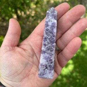 Shop Lepidolite Points & Wands! Lepidolite Crystal Tower – Point – Calming Energy Reiki Charged Energy – Lilac Lithium Lepidolite – Ease Depression & Anxiety – #5 | Natural genuine stones & crystals in various shapes & sizes. Buy raw cut, tumbled, or polished gemstones for making jewelry or crystal healing energy vibration raising reiki stones. #crystals #gemstones #crystalhealing #crystalsandgemstones #energyhealing #affiliate #ad