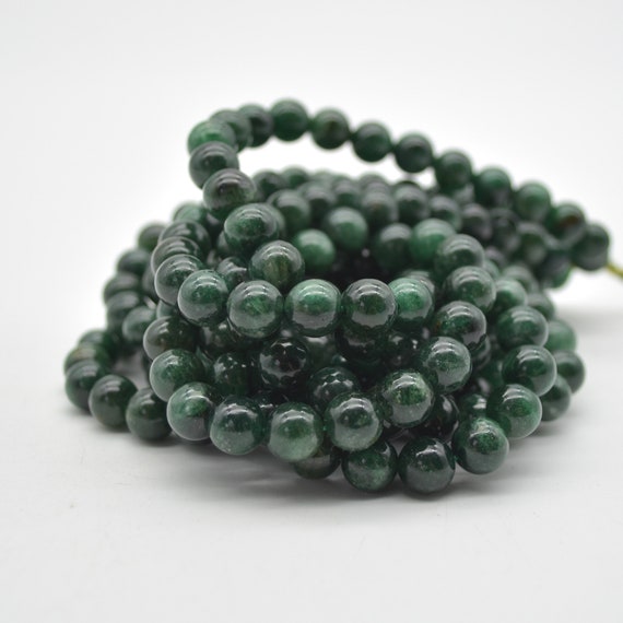 Natural Brazilian Lepidolite (green) Semi-precious Gemstone Round Beads - 8mm Size - 15" Strand