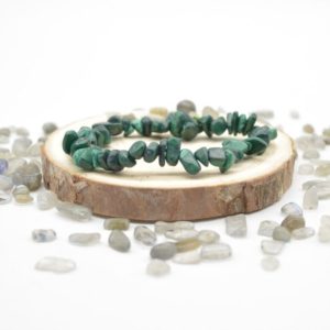 Shop Malachite Chip & Nugget Beads! Natural Malachite Semi-precious Gemstone Chip / Nugget Beads Sample strand / Bracelet – 5mm – 8mm, approx 7.5" | Natural genuine chip Malachite beads for beading and jewelry making.  #jewelry #beads #beadedjewelry #diyjewelry #jewelrymaking #beadstore #beading #affiliate #ad