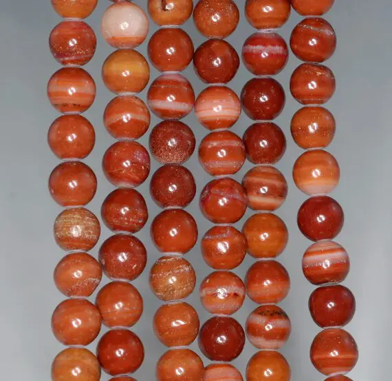 7mm-8mm Red Malachite Gemstone Round Loose Beads 15 Inch Full Strand (90184772-a126)