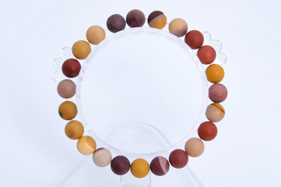 8mm Matte Mookaite Beads Bracelet Grade Aaa Genuine Natural Round Gemstone 7" Bulk Lot 1,3,5,10 And 50 (106747h-061)