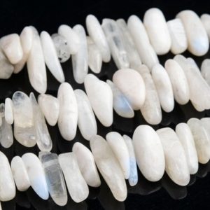 Shop Moonstone Chip & Nugget Beads! 12-24×3-5MM Milky White Moonstone Beads Stick Pebble Chip Genuine Natural Grade A Gemstone Loose Beads 15.5"/7.5" Bulk Lot Options (112817) | Natural genuine chip Moonstone beads for beading and jewelry making.  #jewelry #beads #beadedjewelry #diyjewelry #jewelrymaking #beadstore #beading #affiliate #ad