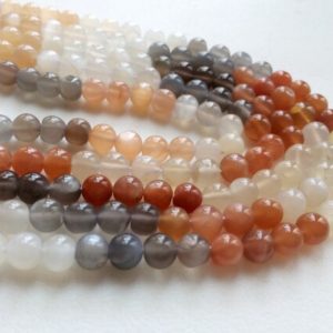 Shop Moonstone Necklaces! 6-6.5mm Multi Moonstone Plain Round Balls, Multi Moonstone Beads, Multi Moonstone For Necklace (6.5IN To 13IN Options) – AAM22 | Natural genuine Moonstone necklaces. Buy crystal jewelry, handmade handcrafted artisan jewelry for women.  Unique handmade gift ideas. #jewelry #beadednecklaces #beadedjewelry #gift #shopping #handmadejewelry #fashion #style #product #necklaces #affiliate #ad