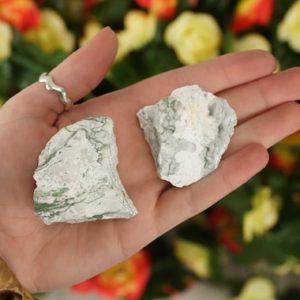Shop Moss Agate Stones & Crystals! Large Raw White Moss Agate Rough Crystal | Natural genuine stones & crystals in various shapes & sizes. Buy raw cut, tumbled, or polished gemstones for making jewelry or crystal healing energy vibration raising reiki stones. #crystals #gemstones #crystalhealing #crystalsandgemstones #energyhealing #affiliate #ad