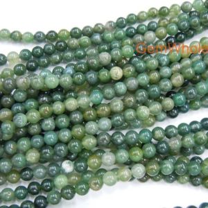 15.5" Natural Moss agate 4mm/6mm round beads, Natural Green gemstone, semi-precious stone, DIY jewelry beads, gemstone wholesaler | Natural genuine beads Gemstone beads for beading and jewelry making.  #jewelry #beads #beadedjewelry #diyjewelry #jewelrymaking #beadstore #beading #affiliate #ad