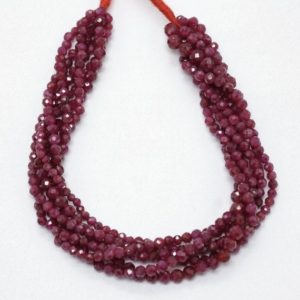 Shop Ruby Round Beads! Natural Ruby Beads, Full Lot of 6 Strands, Ruby Faceted Round Beads, Ruby Gemstone Beads, Jewelry Making Beads, Wholesale Ruby Beads | Natural genuine round Ruby beads for beading and jewelry making.  #jewelry #beads #beadedjewelry #diyjewelry #jewelrymaking #beadstore #beading #affiliate #ad