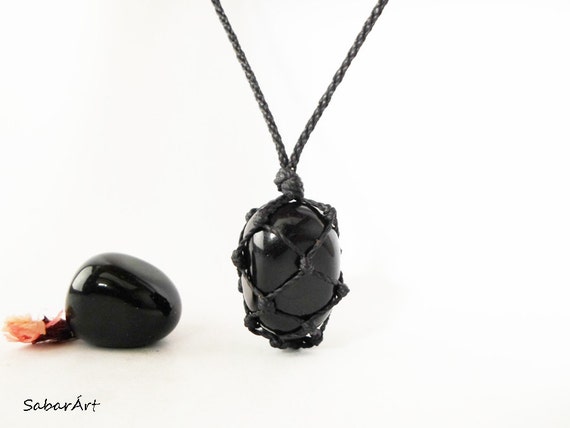 Obsidian Pendant, Obsidian Jewelry, Mens Necklace, Black Obsidian Pendant, Healing Stone, Volcanic Rock, Cleansing Stone, Lava, Womb Healing