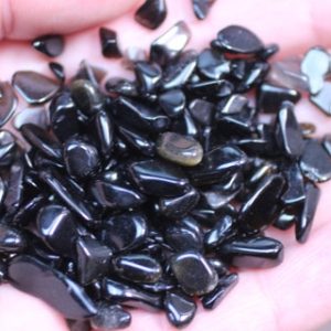 Shop Obsidian Stones & Crystals! Obsidian Chip Tumbled Stone Small Bag T82 | Natural genuine stones & crystals in various shapes & sizes. Buy raw cut, tumbled, or polished gemstones for making jewelry or crystal healing energy vibration raising reiki stones. #crystals #gemstones #crystalhealing #crystalsandgemstones #energyhealing #affiliate #ad