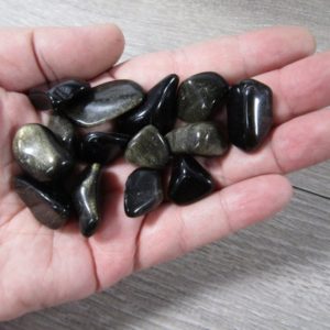 Shop Tumbled Obsidian Crystals & Pocket Stones! Sheen Obsidian Small / Medium Tumbled Stone T155 | Natural genuine stones & crystals in various shapes & sizes. Buy raw cut, tumbled, or polished gemstones for making jewelry or crystal healing energy vibration raising reiki stones. #crystals #gemstones #crystalhealing #crystalsandgemstones #energyhealing #affiliate #ad