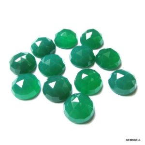 Shop Onyx Stones & Crystals! 10mm Green Onyx Rosecut Round Cabochon gemstone, Green Onyx Round Rose Cut Cabochon Gemstone, Green Onyx Cabochon Rose Cut Round Gemstone | Natural genuine stones & crystals in various shapes & sizes. Buy raw cut, tumbled, or polished gemstones for making jewelry or crystal healing energy vibration raising reiki stones. #crystals #gemstones #crystalhealing #crystalsandgemstones #energyhealing #affiliate #ad