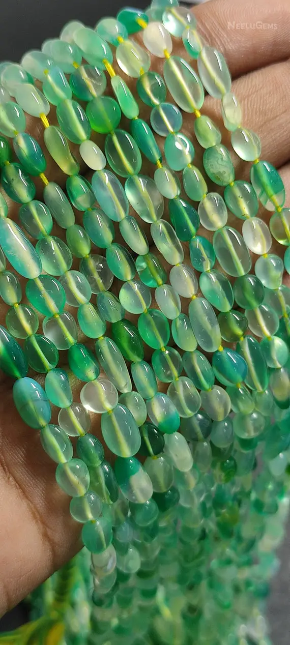 Natural Green Aventurine Smooth Nugget Shape Gemstone Beads,aventurine Pebble Nugget Beads,green Aventurine Tumble Bead For Handmade Jewelry