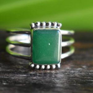 Shop Onyx Rings! 925 silver natural green onyx ring-green onyx ring-onyx ring-natural onyx ring-handmade ring-ring for women-design ring | Natural genuine Onyx rings, simple unique handcrafted gemstone rings. #rings #jewelry #shopping #gift #handmade #fashion #style #affiliate #ad