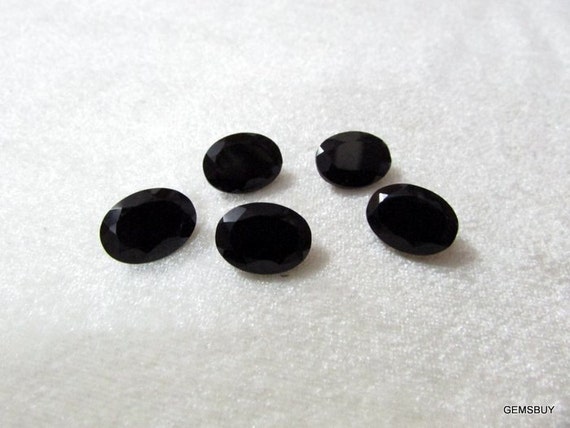 1 Pieces 12x16mm Black Onyx Faceted Oval Loose Gemstone, Black Onyx Oval Faceted Loose Gemstone, Black Onyx Faceted Oval Loose Gemstone