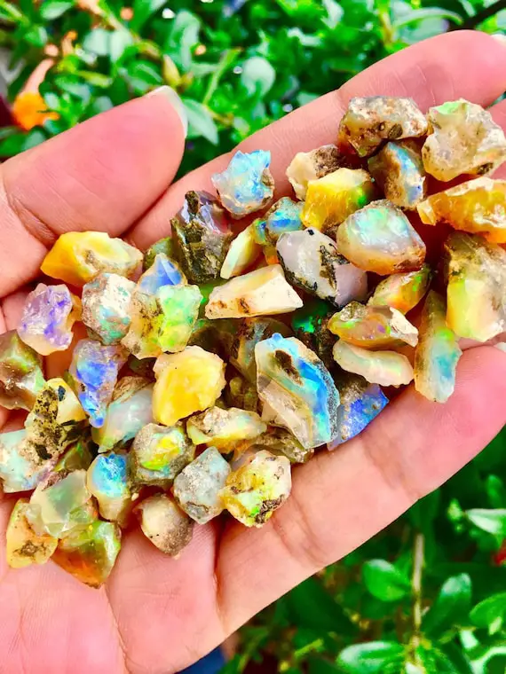 Raw Opal (1) Rough Opal Crystal - Fire Opal Stone - Loose Opal Stone (xs-sm) Raw Crystal - Rough Gemstone For Craft Jewelry