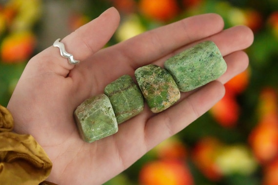 Tumbled Green Opal Polished Stone