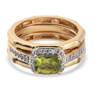 Trillion Natural Peridot Engagement Ring, Trilogy Ring, August Birthstones, Birthday Gift, Promiee Ring, Perifot Ring, Gift for Her | Natural genuine Array rings, simple unique alternative gemstone engagement rings. #rings #jewelry #bridal #wedding #jewelryaccessories #engagementrings #weddingideas #affiliate #ad