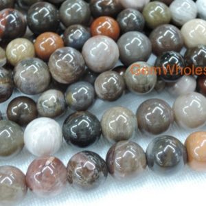 Shop Petrified Wood Beads! 15.5“ 6mm/8mm/10mm Wood fossil stone round beads,brown fossilized wood stone, Petrified wood DIY jewelry beads, jewelry supply | Natural genuine round Petrified Wood beads for beading and jewelry making.  #jewelry #beads #beadedjewelry #diyjewelry #jewelrymaking #beadstore #beading #affiliate #ad