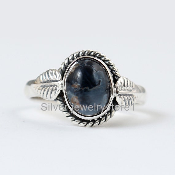 925 Silver Ring, Pietersite Ring, Real Gemstone Ring, Oval Shape Ring, Pietersite Jewelry, Boho Ring  Wonderful Gift Ring For Women's,
