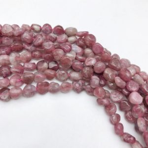 Shop Pink Tourmaline Chip & Nugget Beads! 6-9mm Pink Tourmaline Nugget Beads, Gemstone Beads, Wholesale Beads | Natural genuine chip Pink Tourmaline beads for beading and jewelry making.  #jewelry #beads #beadedjewelry #diyjewelry #jewelrymaking #beadstore #beading #affiliate #ad