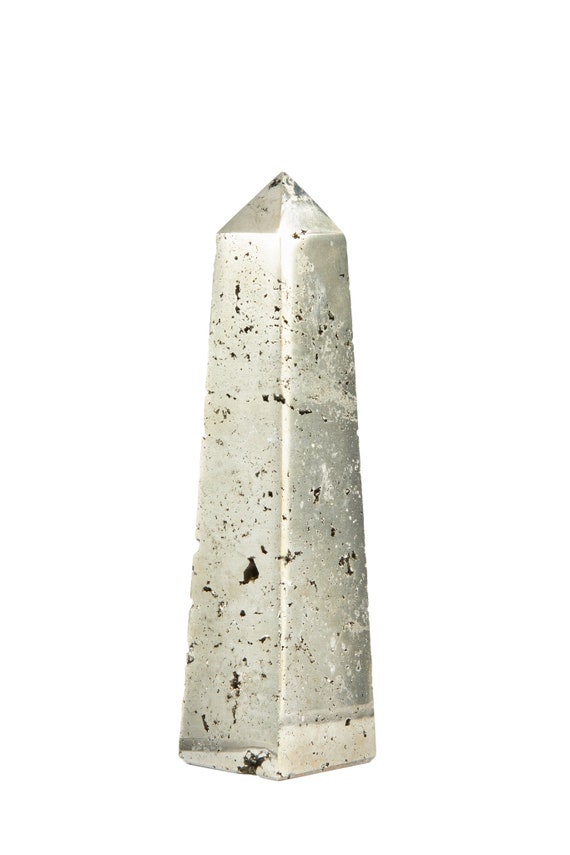 Large Pyrite Obelisk - Polished Pyrite Stone Tower - Standing Pyrite Point - One Of A Kind Pyrite Crystal Tower - Pyrite Crystal Obelisk - 4