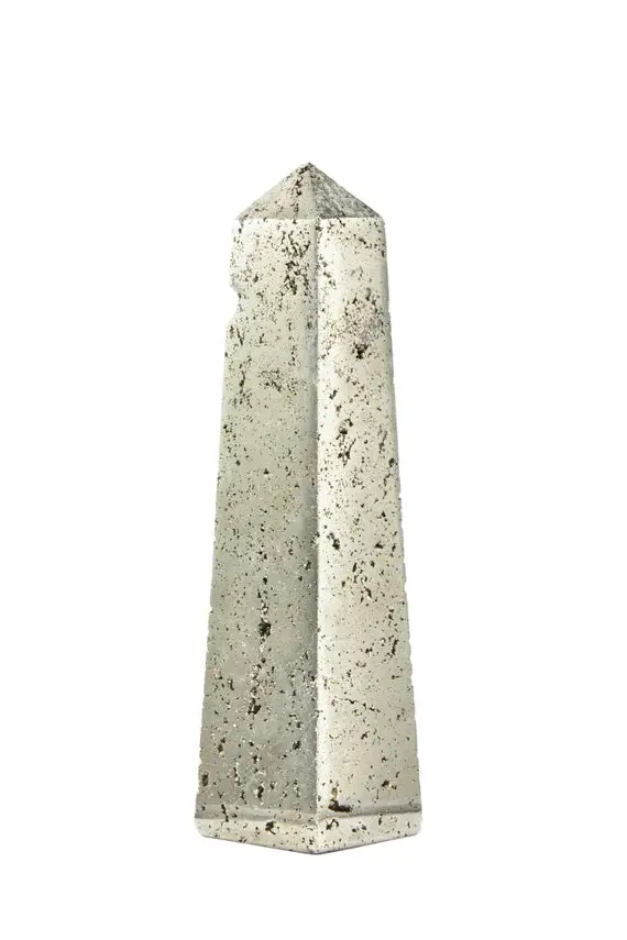 Pyrite Obelisk - One Of A Kind Pyrite Stone Tower - Polished Pyrite Point - Standing Pyrite Crystal Obelisk - Gold Crystal Point - #10