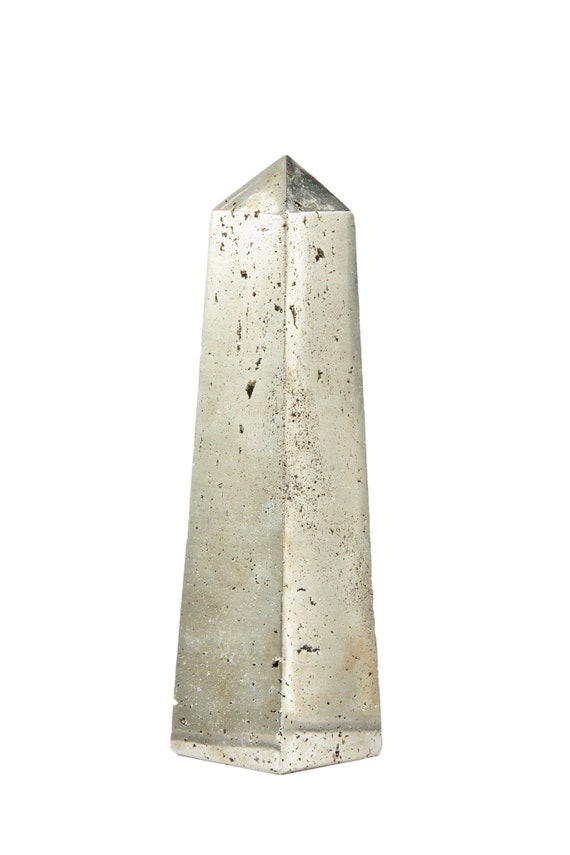 One Of A Kind Pyrite Obelisk - Standing Pyrite Stone Tower - Polished Pyrite Crystal Point - Pyrite Crystal Tower - Gold Crystal Obelisk #11