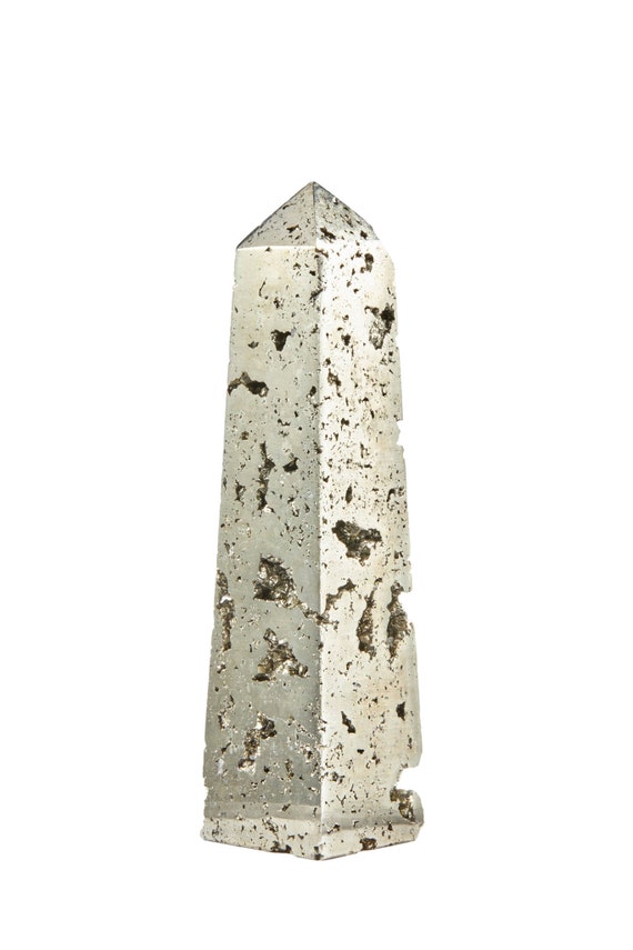 One Of A Kind Pyrite Obelisk - Standing Pyrite Stone Tower - Polished Pyrite Crystal Point - Large Pyrite Crystal Obelisk - Crystal Decor #5