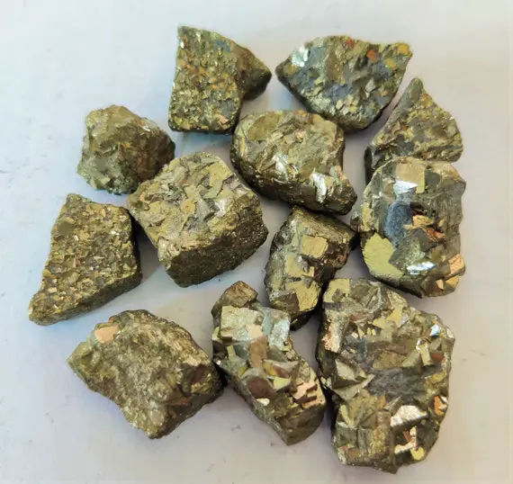 Pyrite Crystal Raw Stone 10 / 25 Pc Lot  Pyrite Crystal, Natural Pyrite Gemstone, Healing Crystal Raw, 10x12, 12x15  Mm Size