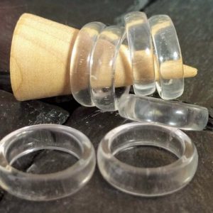 Shop Quartz Crystal Rings! Clear Quartz ring, Crystal band, White crystal gemstone ring, Promise ring, Crystal ring | Natural genuine Quartz rings, simple unique handcrafted gemstone rings. #rings #jewelry #shopping #gift #handmade #fashion #style #affiliate #ad