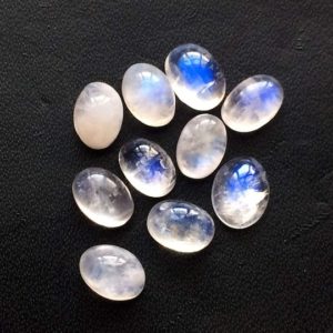 Shop Rainbow Moonstone Cabochons! 6x8mm Rainbow Moonstone Oval Plain Flat Back Cabochons, Loose Rainbow Moonstone Gemstones, 10 Pcs Rainbow Moonstone For Jewelry – KS3591 | Natural genuine stones & crystals in various shapes & sizes. Buy raw cut, tumbled, or polished gemstones for making jewelry or crystal healing energy vibration raising reiki stones. #crystals #gemstones #crystalhealing #crystalsandgemstones #energyhealing #affiliate #ad