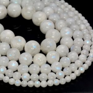 Shop Rainbow Moonstone Beads! SALE !!! Genuine Rainbow Moonstone Gemstone Indian Grade AA 4-5mm 5-6mm 6-7mm 7-8mm 8-9mm 9-10mm 11-12mm 13-14mm Round Full Strand (500) | Natural genuine beads Rainbow Moonstone beads for beading and jewelry making.  #jewelry #beads #beadedjewelry #diyjewelry #jewelrymaking #beadstore #beading #affiliate #ad