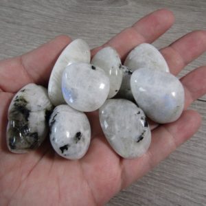 Shop Tumbled Rainbow Moonstone Crystals & Pocket Stones! Rainbow Moonstone 1 inch + Tumbled Stone T522 | Natural genuine stones & crystals in various shapes & sizes. Buy raw cut, tumbled, or polished gemstones for making jewelry or crystal healing energy vibration raising reiki stones. #crystals #gemstones #crystalhealing #crystalsandgemstones #energyhealing #affiliate #ad