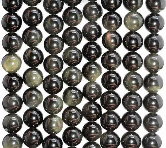 4mm Rainbow Obsidian Gemstone Grade A Round Loose Beads 15 Inch Full Strand (80009017-400)