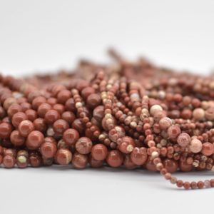 Shop Red Jasper Round Beads! Natural White Lace Red Jasper Semi-precious Gemstone Round Beads – 4mm, 6mm, 8mm, 10mm sizes – 15" strand | Natural genuine round Red Jasper beads for beading and jewelry making.  #jewelry #beads #beadedjewelry #diyjewelry #jewelrymaking #beadstore #beading #affiliate #ad
