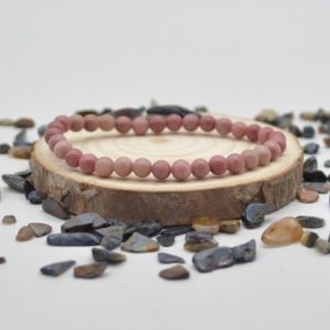 Shop Rhodonite Bracelets! Natural Chinese Rhodonite Semi-precious Gemstone Round Beads Sample Strand / Bracelet – 6mm or 8mm Size – 7.5" | Natural genuine Rhodonite bracelets. Buy crystal jewelry, handmade handcrafted artisan jewelry for women.  Unique handmade gift ideas. #jewelry #beadedbracelets #beadedjewelry #gift #shopping #handmadejewelry #fashion #style #product #bracelets #affiliate #ad