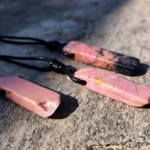 Shop Rhodonite Pendants! Rhodonite Pendant, Anniversary Gifts for Men or Women, Black and Pink Necklace, Love Crystal Jewelry, Couple & Matching Necklaces Set | Natural genuine Rhodonite pendants. Buy handcrafted artisan men's jewelry, gifts for men.  Unique handmade mens fashion accessories. #jewelry #beadedpendants #beadedjewelry #shopping #gift #handmadejewelry #pendants #affiliate #ad