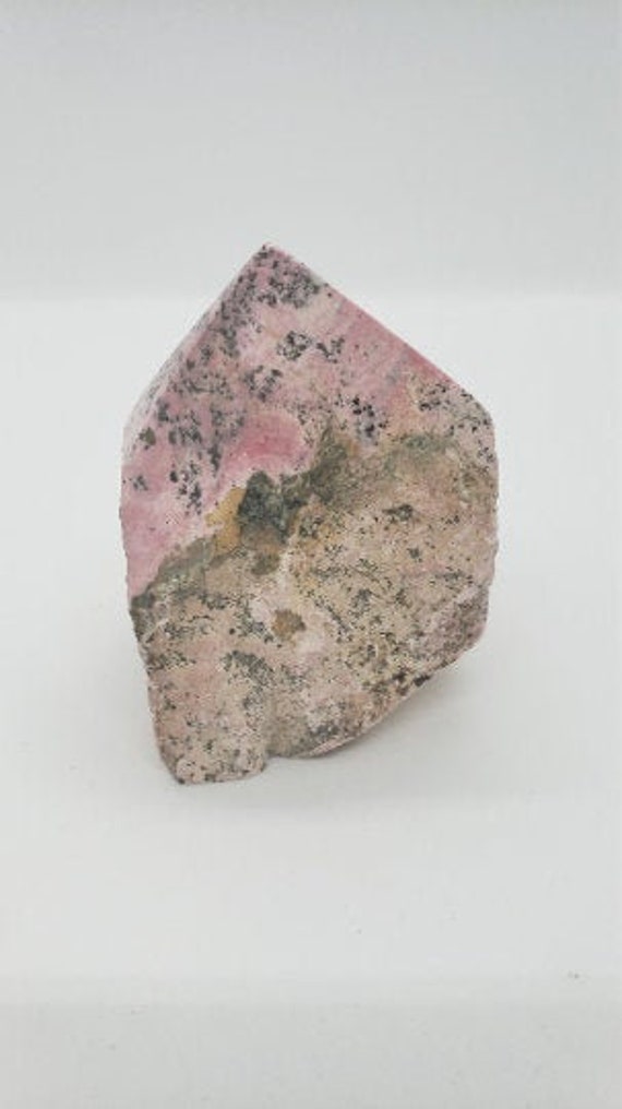 Rhodonite Point - Reiki Charged - Powerful  Energy - Raw Sides - Top Polished - Rhodonite Generator - Balance Emotions #2
