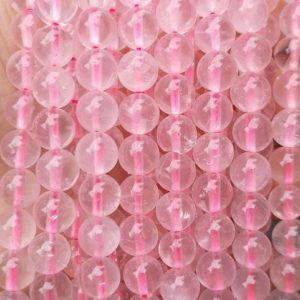 Shop Rose Quartz Round Beads! Natural Rose Quartz Smooth Round Beads,4mm 6mm 8mm 10mm 12mm 14mm Rose Quartz Beads Wholesale Supply,one strand 15" | Natural genuine round Rose Quartz beads for beading and jewelry making.  #jewelry #beads #beadedjewelry #diyjewelry #jewelrymaking #beadstore #beading #affiliate #ad