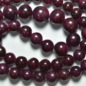 Shop Ruby Round Beads! Ruby Round Bead Strand -8.50 Inches,Beautiful Natural Ruby Smooth Round Beads,Size is 5.50-8.50mm #651 | Natural genuine round Ruby beads for beading and jewelry making.  #jewelry #beads #beadedjewelry #diyjewelry #jewelrymaking #beadstore #beading #affiliate #ad