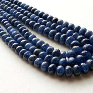 Shop Sapphire Necklaces! 5-9mm Blue Sapphire Beads Plain Rondelle Beads, Blue Sapphire Beads, Sapphire For Necklace, Natural Sapphire Beads (4.5IN T0 18IN Options) | Natural genuine Sapphire necklaces. Buy crystal jewelry, handmade handcrafted artisan jewelry for women.  Unique handmade gift ideas. #jewelry #beadednecklaces #beadedjewelry #gift #shopping #handmadejewelry #fashion #style #product #necklaces #affiliate #ad