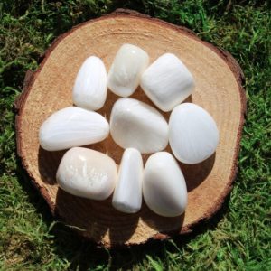 Shop Scolecite Stones & Crystals! Scolecite Tumbled | Natural genuine stones & crystals in various shapes & sizes. Buy raw cut, tumbled, or polished gemstones for making jewelry or crystal healing energy vibration raising reiki stones. #crystals #gemstones #crystalhealing #crystalsandgemstones #energyhealing #affiliate #ad
