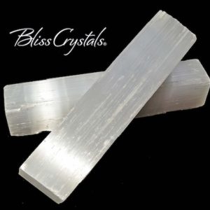 Shop Selenite Points & Wands! Set of 2 SELENITE Sticks Natural Rough 4" WAND Healing Crystals and Stone for cleansing #RS43 | Natural genuine stones & crystals in various shapes & sizes. Buy raw cut, tumbled, or polished gemstones for making jewelry or crystal healing energy vibration raising reiki stones. #crystals #gemstones #crystalhealing #crystalsandgemstones #energyhealing #affiliate #ad