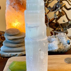 Shop Selenite Points & Wands! Selenite tower 7” XL point generator cylinder pillar satin spar gypsum | Natural genuine stones & crystals in various shapes & sizes. Buy raw cut, tumbled, or polished gemstones for making jewelry or crystal healing energy vibration raising reiki stones. #crystals #gemstones #crystalhealing #crystalsandgemstones #energyhealing #affiliate #ad