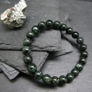 Seraphinite Clinochlore Genuine Bracelet ~ 7 Inches  ~ 8mm Round Beads | Natural genuine Seraphinite bracelets. Buy crystal jewelry, handmade handcrafted artisan jewelry for women.  Unique handmade gift ideas. #jewelry #beadedbracelets #beadedjewelry #gift #shopping #handmadejewelry #fashion #style #product #bracelets #affiliate #ad