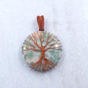 Shop Seraphinite Pendants! Amazing Round Cut Tree Of Life Pendant Of Seraphinite/ Copper Wire Wrapped Pendant Of Seraphinite/ 42*61 MM Wire Wrap Pendant Of Seraphinite | Natural genuine Seraphinite pendants. Buy crystal jewelry, handmade handcrafted artisan jewelry for women.  Unique handmade gift ideas. #jewelry #beadedpendants #beadedjewelry #gift #shopping #handmadejewelry #fashion #style #product #pendants #affiliate #ad