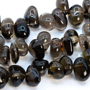 Shop Smoky Quartz Chip & Nugget Beads! 14x9MM Coffee Brown Smoky Quartz Beads Grade AAA Genuine Natural Gemstone Full Strand Pebble Nugget Loose Beads 15.5" (116354-1765) | Natural genuine chip Smoky Quartz beads for beading and jewelry making.  #jewelry #beads #beadedjewelry #diyjewelry #jewelrymaking #beadstore #beading #affiliate #ad
