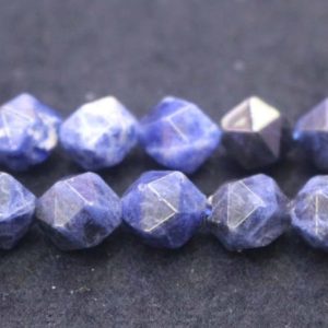 Natural Faceted Sodalite Nugget Beads,Sodalite Beads,6mm 8mm 10mm 12mm Star Cut Faceted beads,one strand 15" | Natural genuine chip Sodalite beads for beading and jewelry making.  #jewelry #beads #beadedjewelry #diyjewelry #jewelrymaking #beadstore #beading #affiliate #ad