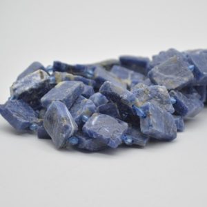 Shop Sodalite Chip & Nugget Beads! Raw Natural Sodalite Rectangle Semi-precious Gemstone Beads – 18mm x 13mm – approx 15.5" strand | Natural genuine chip Sodalite beads for beading and jewelry making.  #jewelry #beads #beadedjewelry #diyjewelry #jewelrymaking #beadstore #beading #affiliate #ad