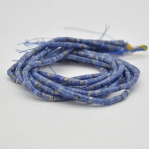 Shop Sodalite Rondelle Beads! High Quality Grade A Natural Sodalite Semi-Precious Gemstone Flat Heishi Rondelle / Disc Beads – approx 3mm x 2mm – 15.5" strand | Natural genuine rondelle Sodalite beads for beading and jewelry making.  #jewelry #beads #beadedjewelry #diyjewelry #jewelrymaking #beadstore #beading #affiliate #ad