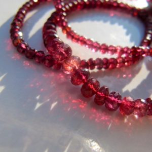Red spinel rondelles • 2.25-3.70mm • AAA micro faceted • Natural genuine • Very clean • Sparkling red | Natural genuine beads Array beads for beading and jewelry making.  #jewelry #beads #beadedjewelry #diyjewelry #jewelrymaking #beadstore #beading #affiliate #ad